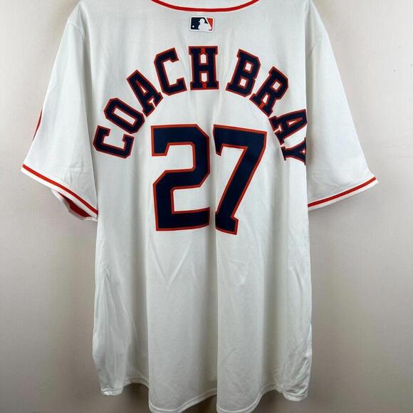 Houston Astros Nike White Jersey #27 Coach Bray Men’s 2XL MLB Baseball Shirt NWT - Picture 2 of 8